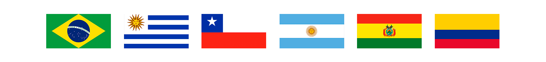 Países participantes: Brasil, Uruguai, CHile, Argentina, Colômbia, Costa Rica